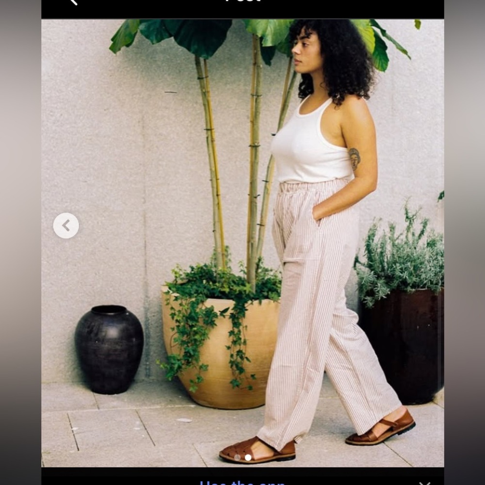 OZMA Juno Pant - Brown Stripe